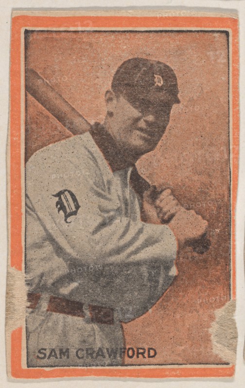 Sam Crawford, from the Baseball Players set (W500) (Orange Borders), 1910.