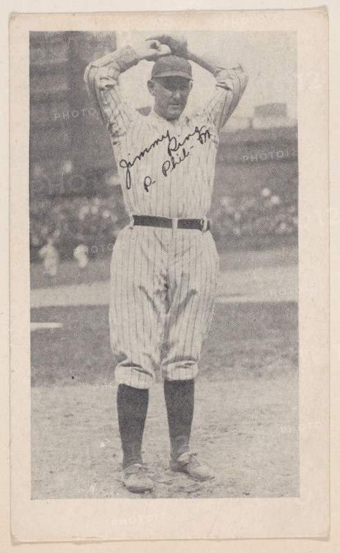 Jimmy Ring, P. Phil - N., from Baseball strip cards (W575-2), ca. 1921-22.