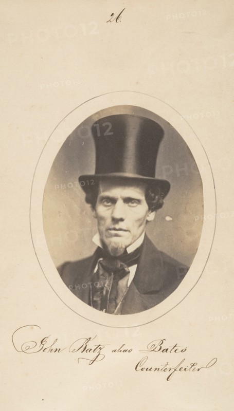 Rogues, a Study of Characters, 1857. [John Batz alias Bates, Counterfeiter].