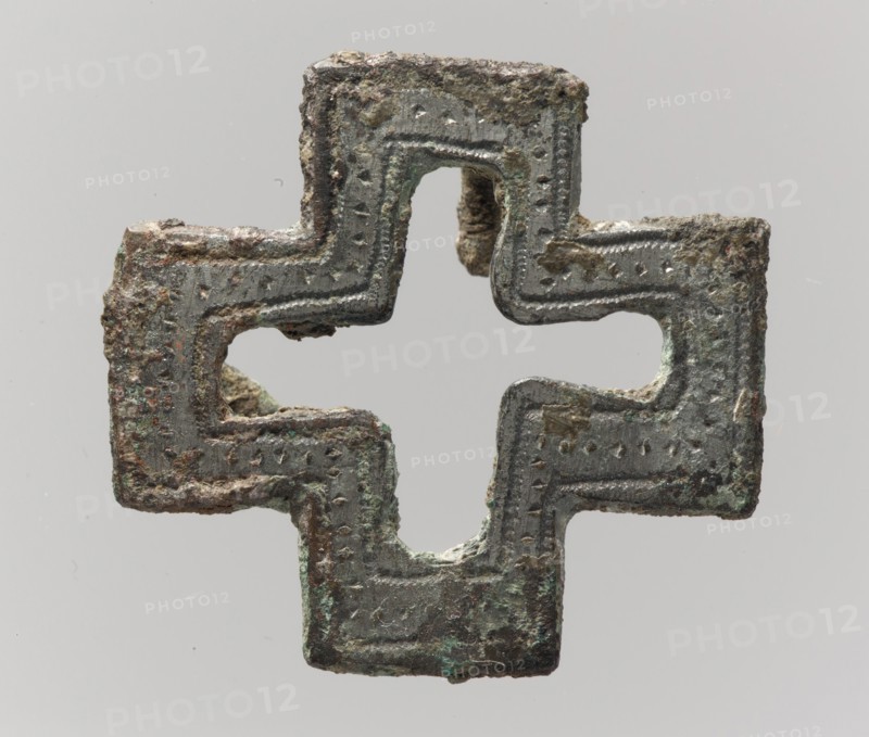 Purse Mount in the Form of a Cross, Frankish, 7th century.