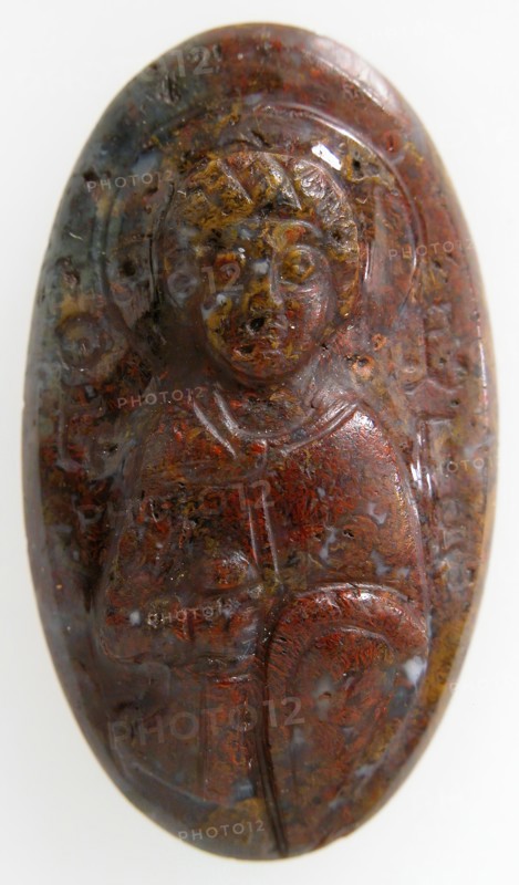 Cameo with Saint George, Byzantine, 1100-1300.