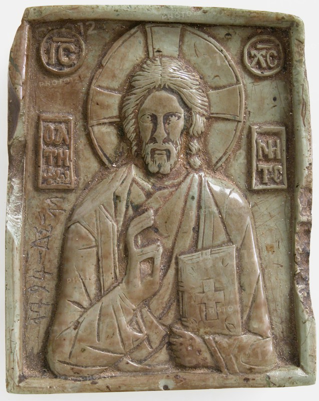 Icon with Christ Pantokrator, Byzantine, ca. 1350 or later.