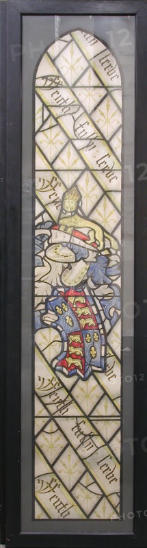 Panel with Coat of Arms, British, early 20th century (original dated 15th century).