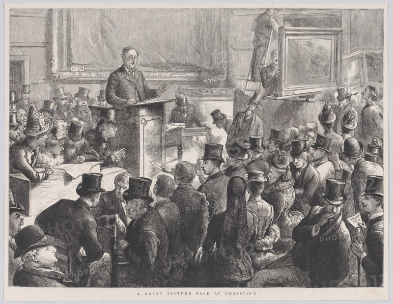 A Great Picture Sale at Christie's, from "The Graphic", September 10, 1887.