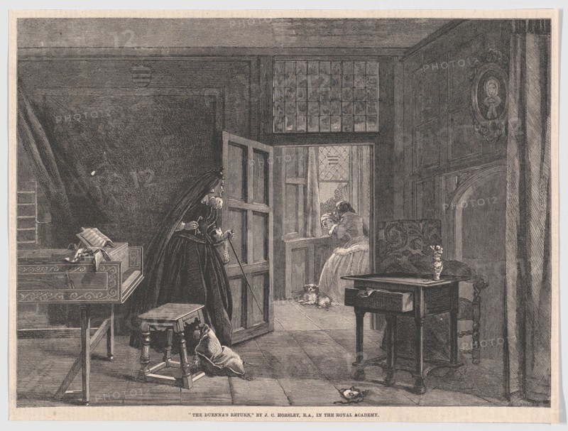 The Duenna's Return, from "Illustrated London News", May 19, 1860.