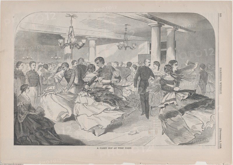A Cadet Hop at West Point (Harper's Weekly, Vol. III), September 3, 1859.