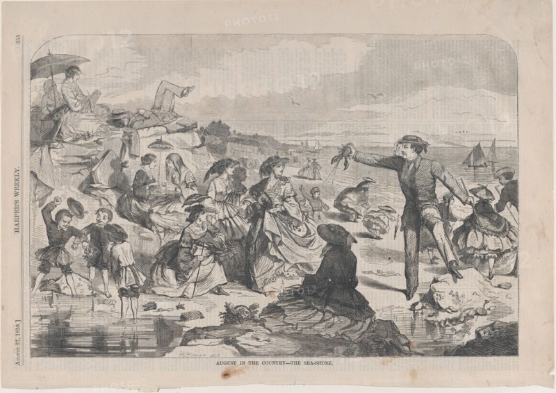 August in the Country - The Sea-Shore (Harper's Weekly, Vol. III), August 27, 1859.