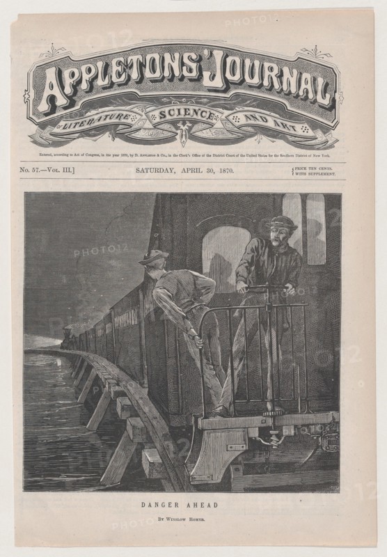 Danger Ahead (Appleton's Journal, Vol. III), April 30, 1870.
