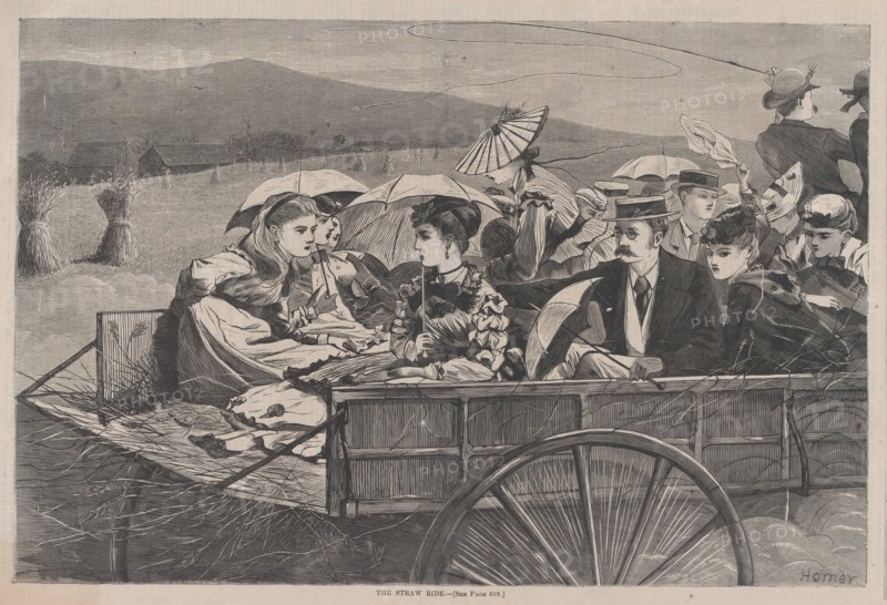 The Straw Ride (Harper's Bazar, Vol. II), September 25, 1869.