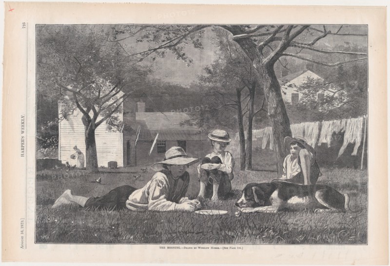 The Nooning (Harper's Weekly, Vol. XVII), August 16, 1873.