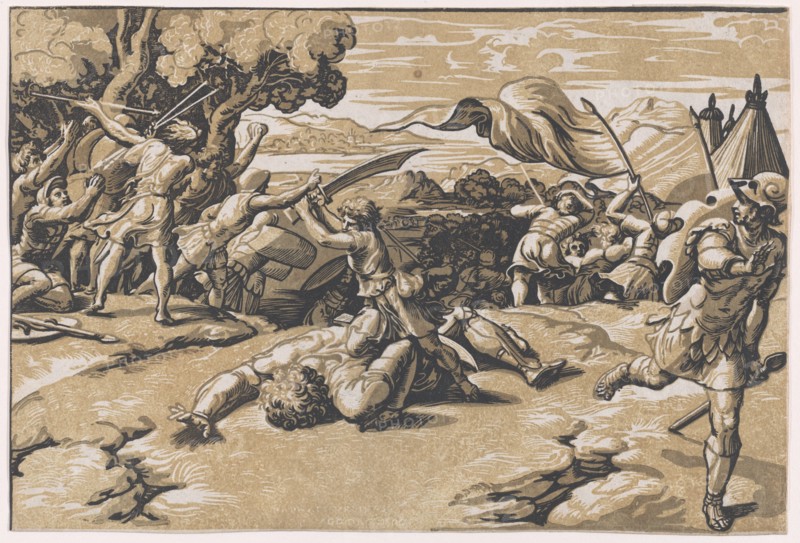 David and Goliath, ca. 1520-27.