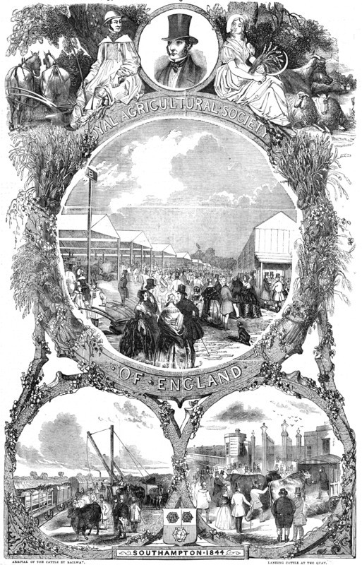 Royal Agricultural Society of England; arrival of the cattle by railway...