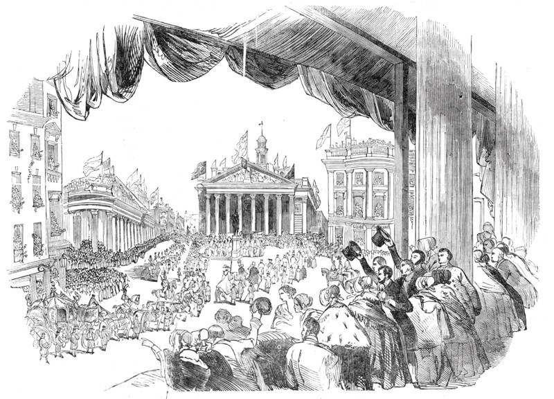 The Procession passing the Mansion House