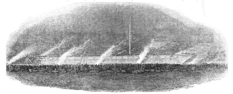 The Great Britain steam-ship leaving Cumberland Basin