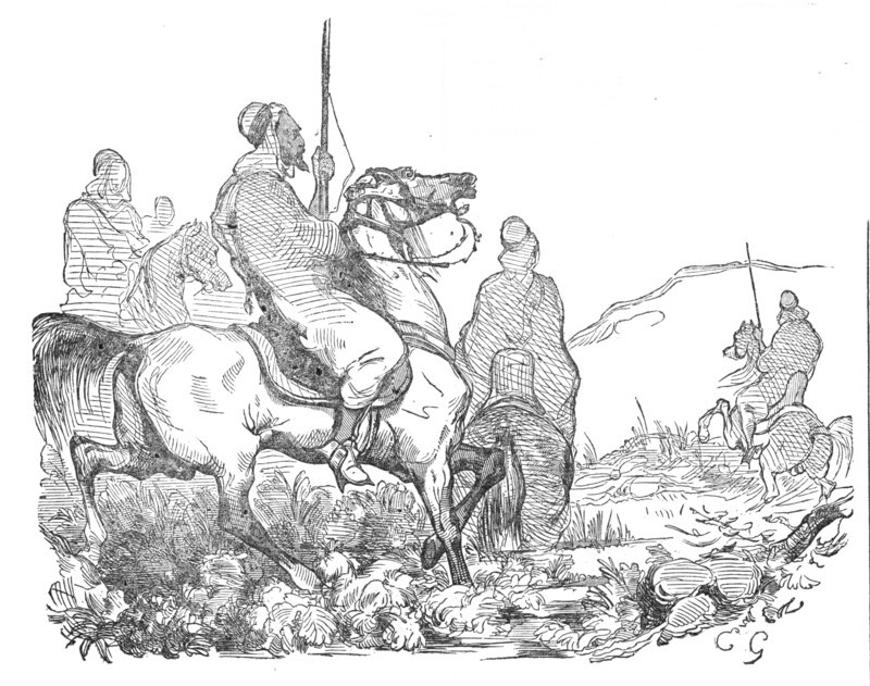 War in Morocco - Arab and Moorish cavalry