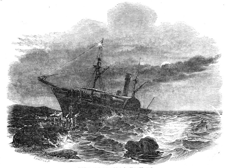 Wreck of the Windsor Castle steamer
