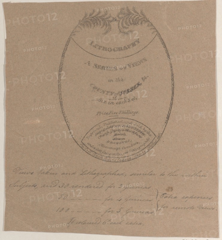 Trade card for Surrey Lithographic Company