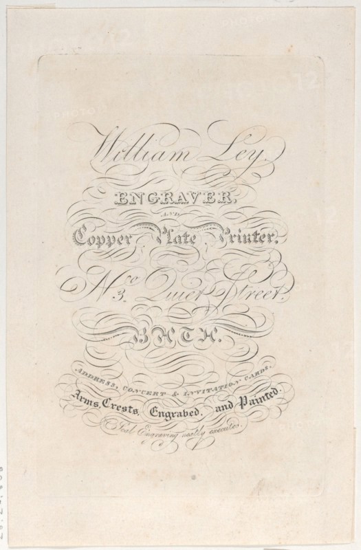 Trade Card for William Ley
