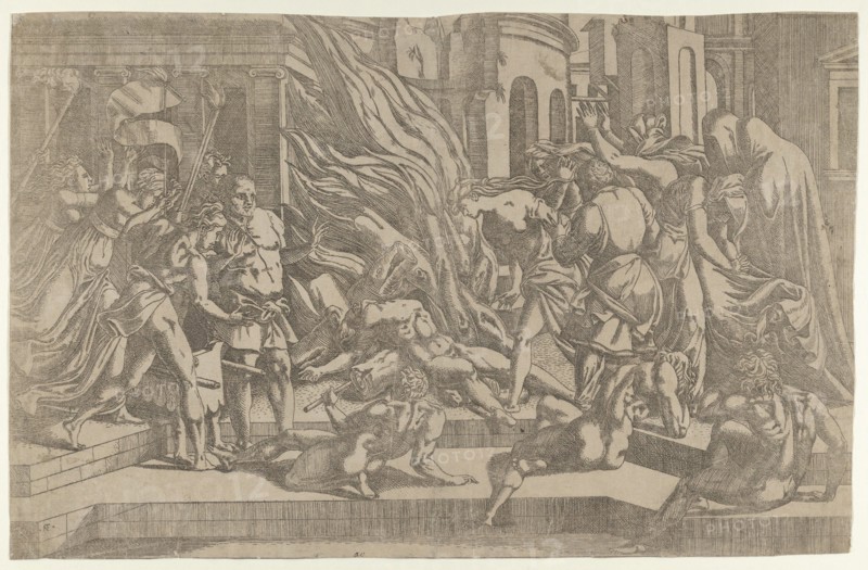 Burning of a corpse