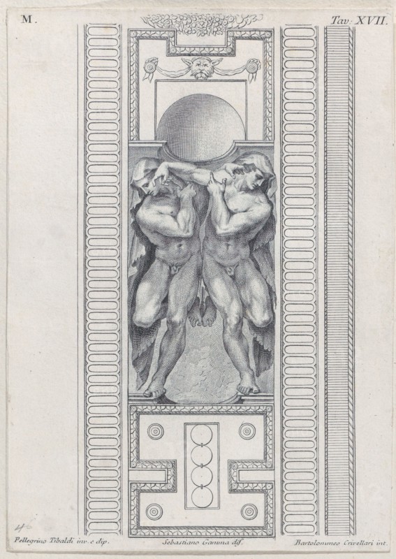 Plate 17: two nude figures wearing veils
