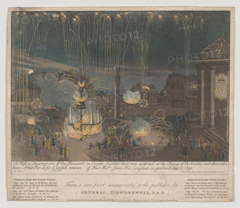 A Perfect Description of the Firework in Covent Garden that was perform'd at the Charge of...