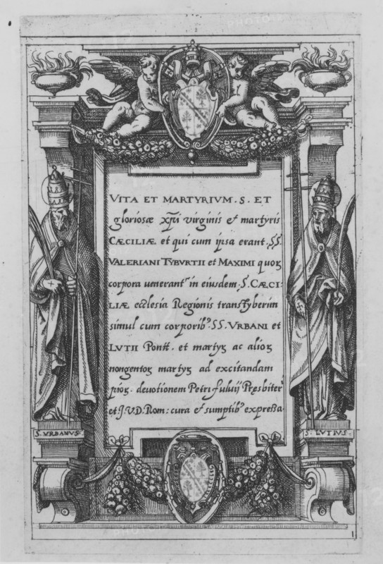 Saint Cecilia. Vita et matyrium S. et gloriosae...Rome