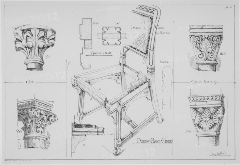 Gothic Forms Applied to Furniture
