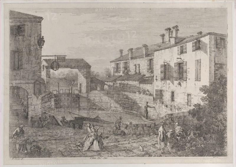 Le porte del Dolo: the oval basin of the locks at Dolo