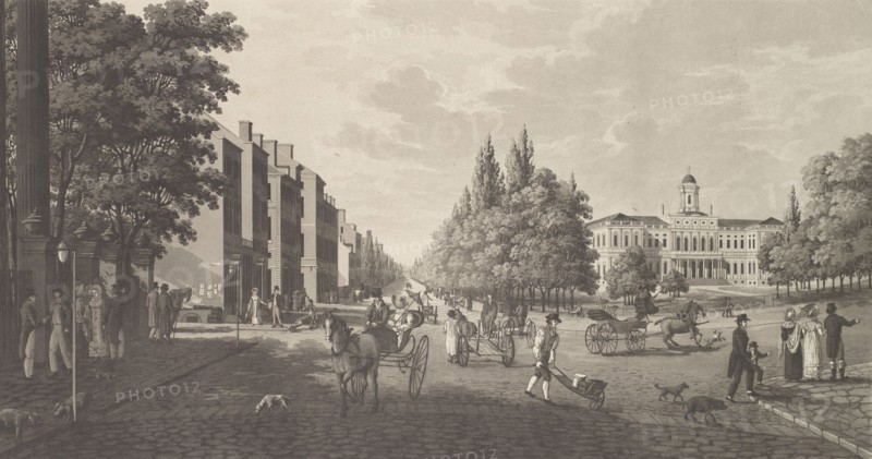 Broadway and City Hall in New York (Brodway-Gatan Och Rådhuset i New York)