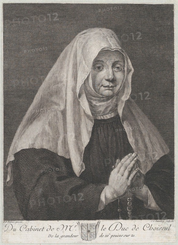 Portrait of a praying nun
