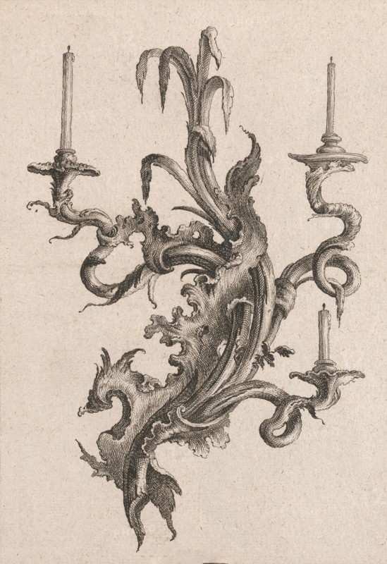 Design for a Three-Armed Candelabra