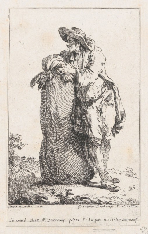 Peasant Leaning on a Sack of Grain