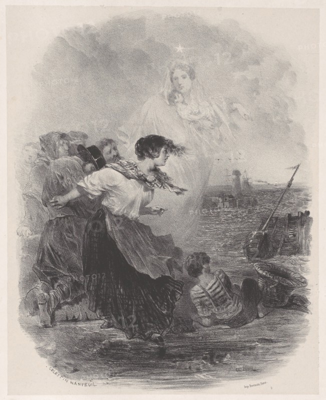 Woman by the Sea with the Madonna