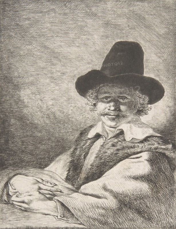 Portrait of Seated Man in Hat