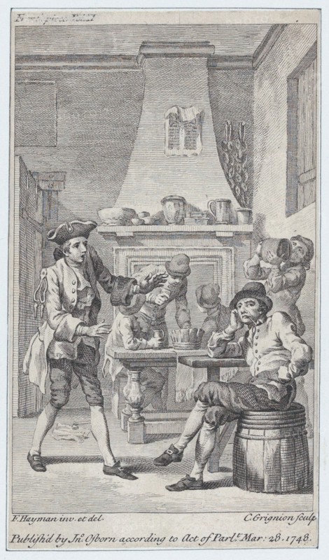 Frontispiece to Tobias Smollett's Roderick Random