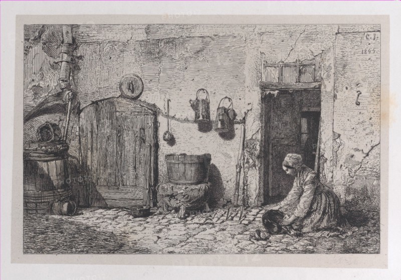 Scrubbing Woman