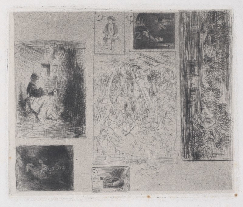 Composite plate: Woman and Children (a)