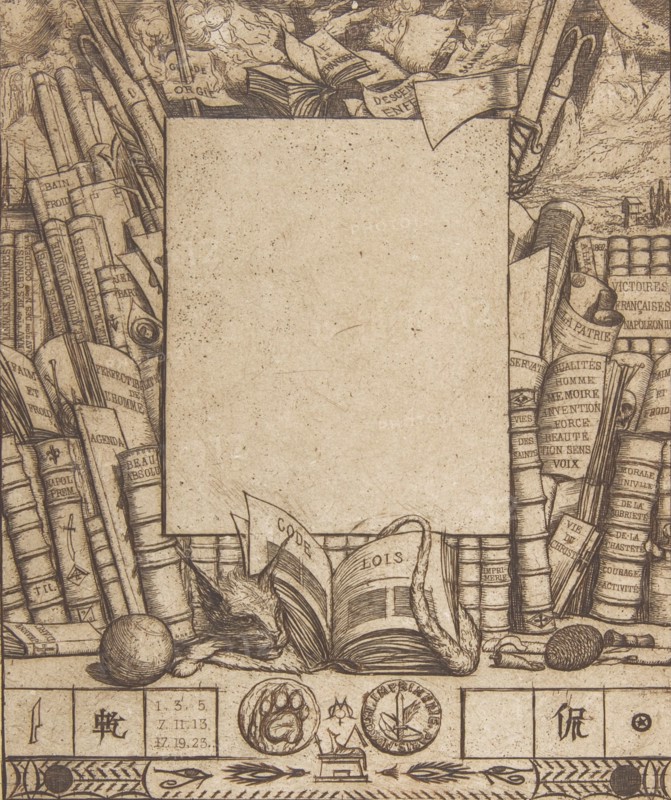 Design for a frame for the portrait of Armand Guéraud