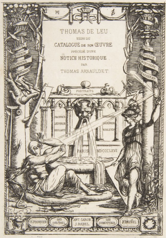 Frontispiece for the Catalogue of the work of Thomas De Leu
