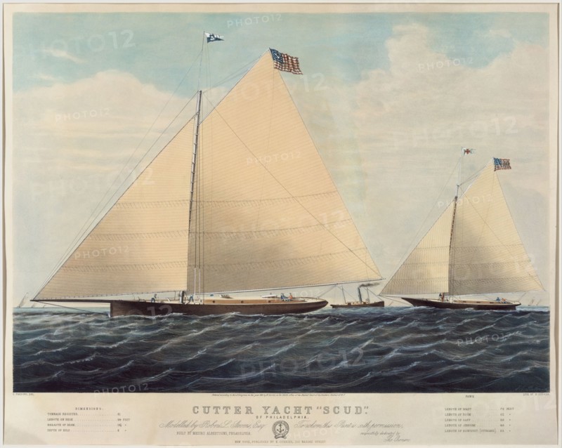 Cutter Yacht "Scud" of Philadelphia - Modelled by Robert L. Stevens