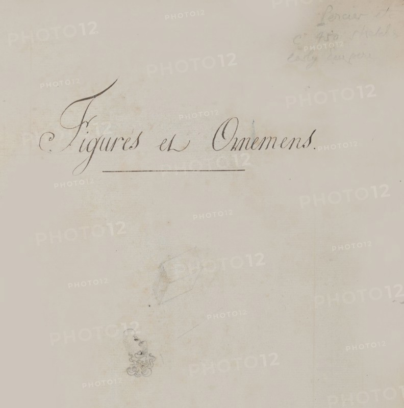 Title to Scrapbook containing Drawings and Several Prints of Architecture