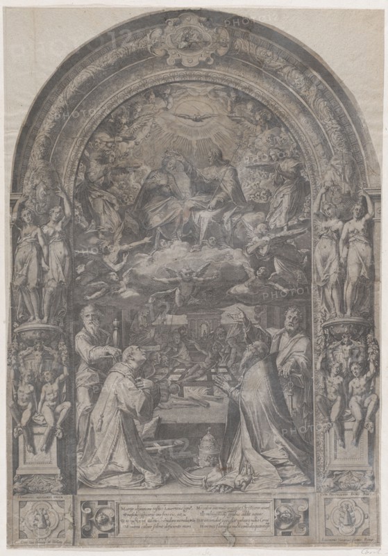 The Coronation of the Virgin with St Lawrence