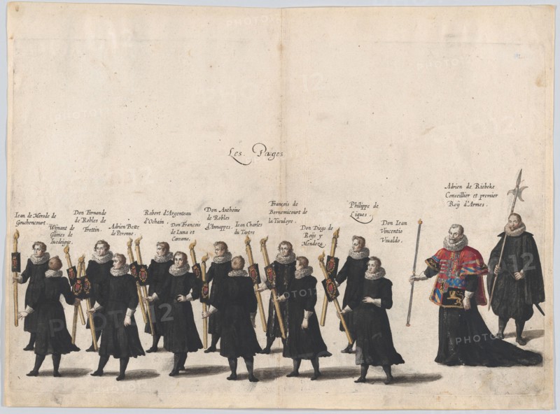 Plate 54: The pages marching in the funeral procession of Archduke Albert of Austria; from...