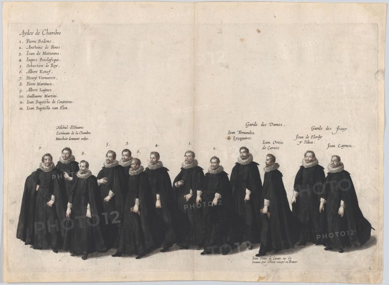 Plate 22: Chamber aides marching in the funeral procession of Archduke Albert of Austria;...