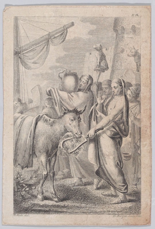 Figures at right near a ship