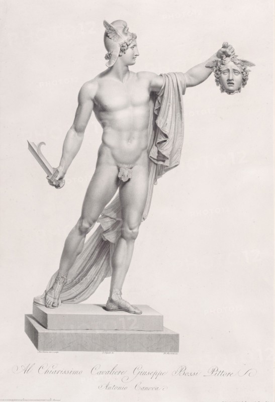 Perseus with the head of Medusa. from "Oeuvre de Canova: Recueil de Statues ..."