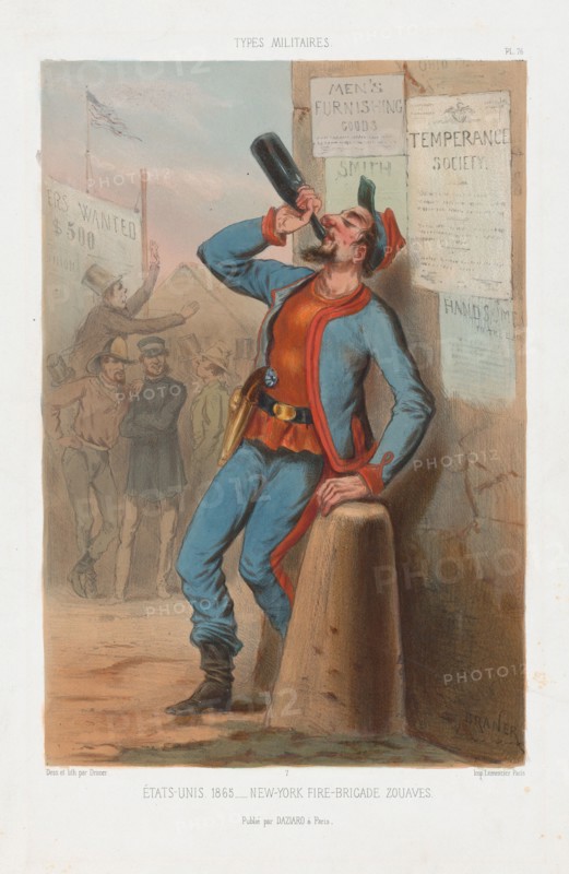 États-Unis 1865 - New-York Fire-Brigade Zouaves