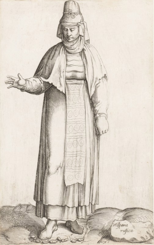 Costume Plate: Hispana Rustica (with label on rock)