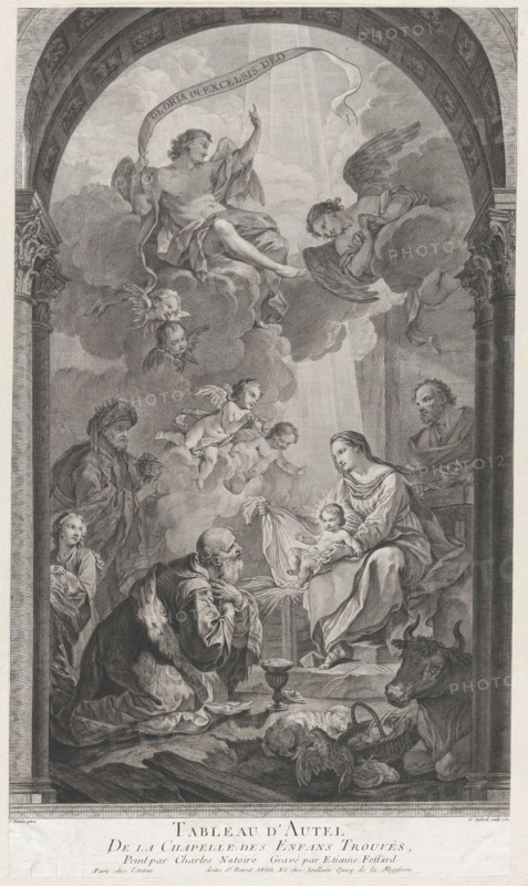 The Chapel of the Enfants-Trouvés in Paris: Les Rois mages Gaspard et Melchior adorant l'E...