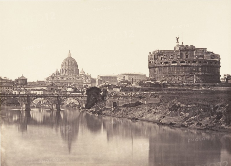 Veduta di Castel St Angelo. S. Pietro